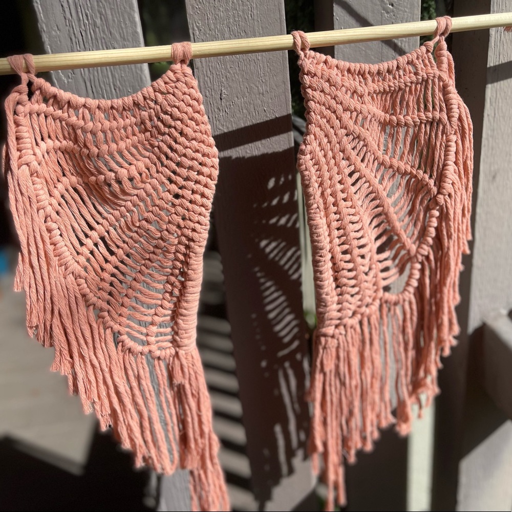 Handmade using natural cotton cord.